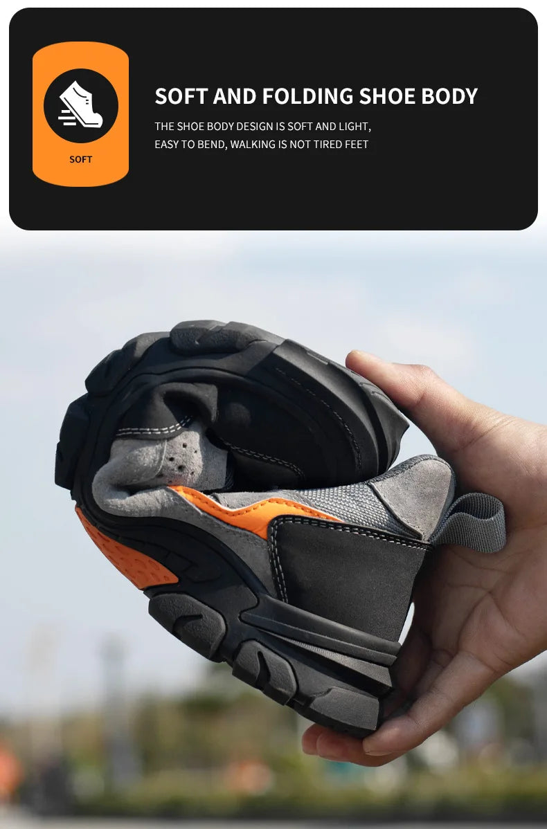 Men’s Lightweight Safety Work Shoes – Plastic Toe & Anti-Puncture
